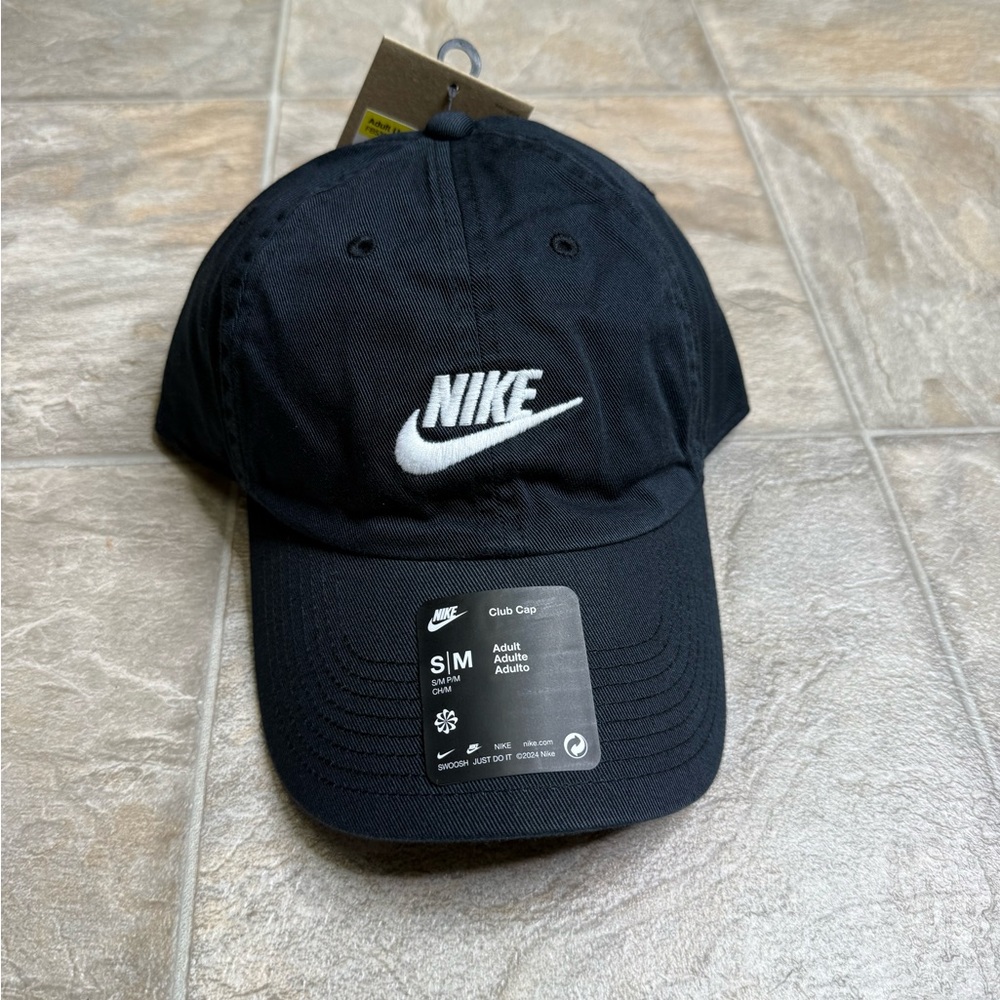 Nike Black Cap with White Logo